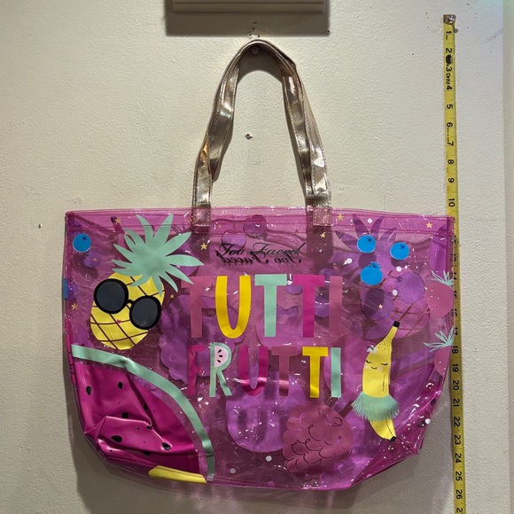 Too Faced Pink Tutti Frutti Tote Bag - Picture 1 of 7